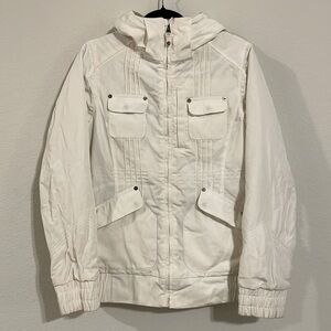 Burton Women’s Dryride Jacket Medium White Cargo Utility Gorpcore Activewear